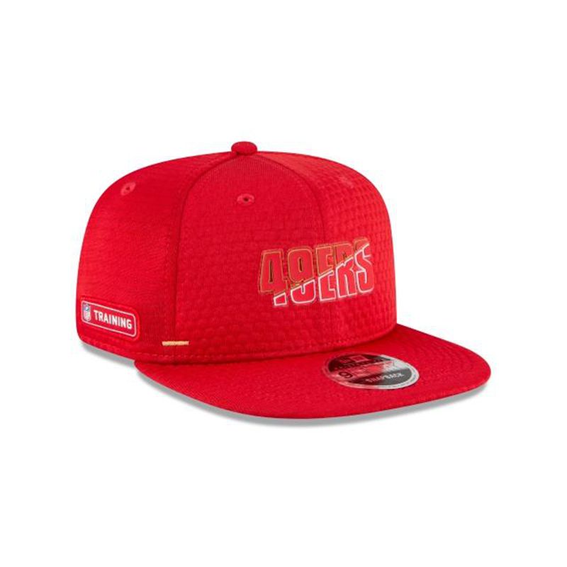 NFL San Francisco 49ers Official Summer Sideline 9Fifty Snapback (LWW9114) - Red New Era Caps